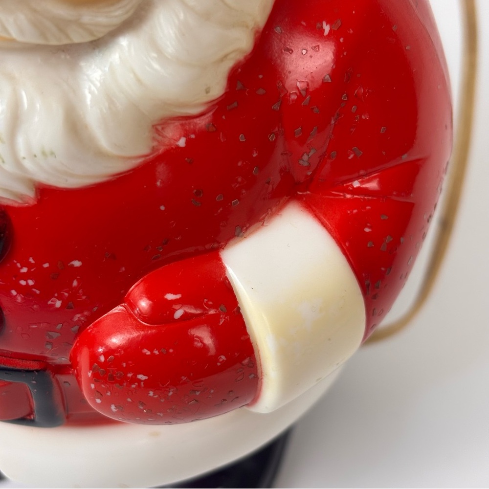 Vintage 1950's Blow Mold Lighted Santa General Products Co Tabletop Decor Red 8" - Picture 15 of 15